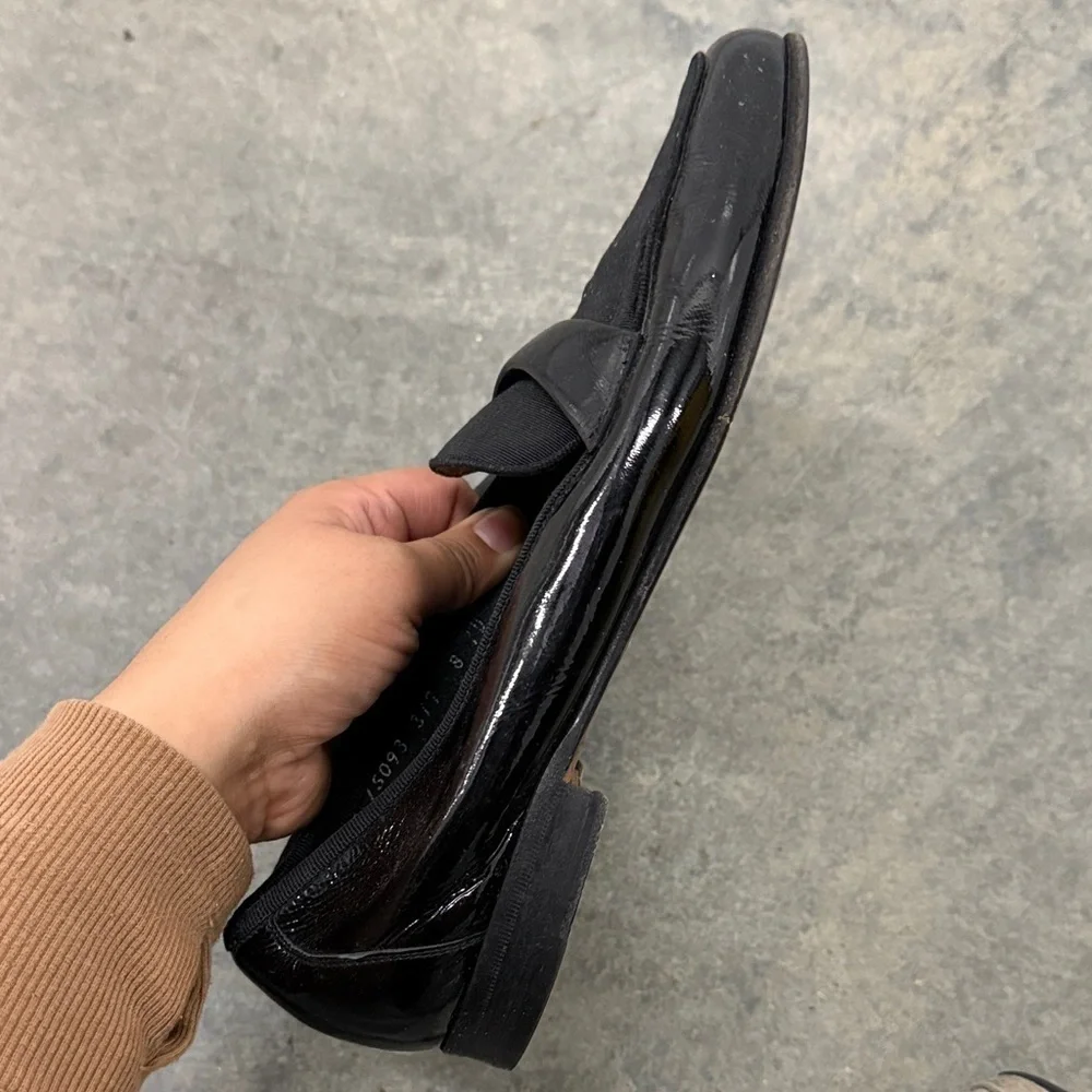 Salvatore Ferragamo Glossy Black Men's Slip-Ons